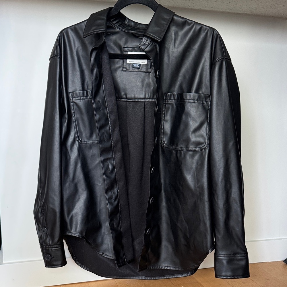 American Eagle Outfitters Black Leather Jacket